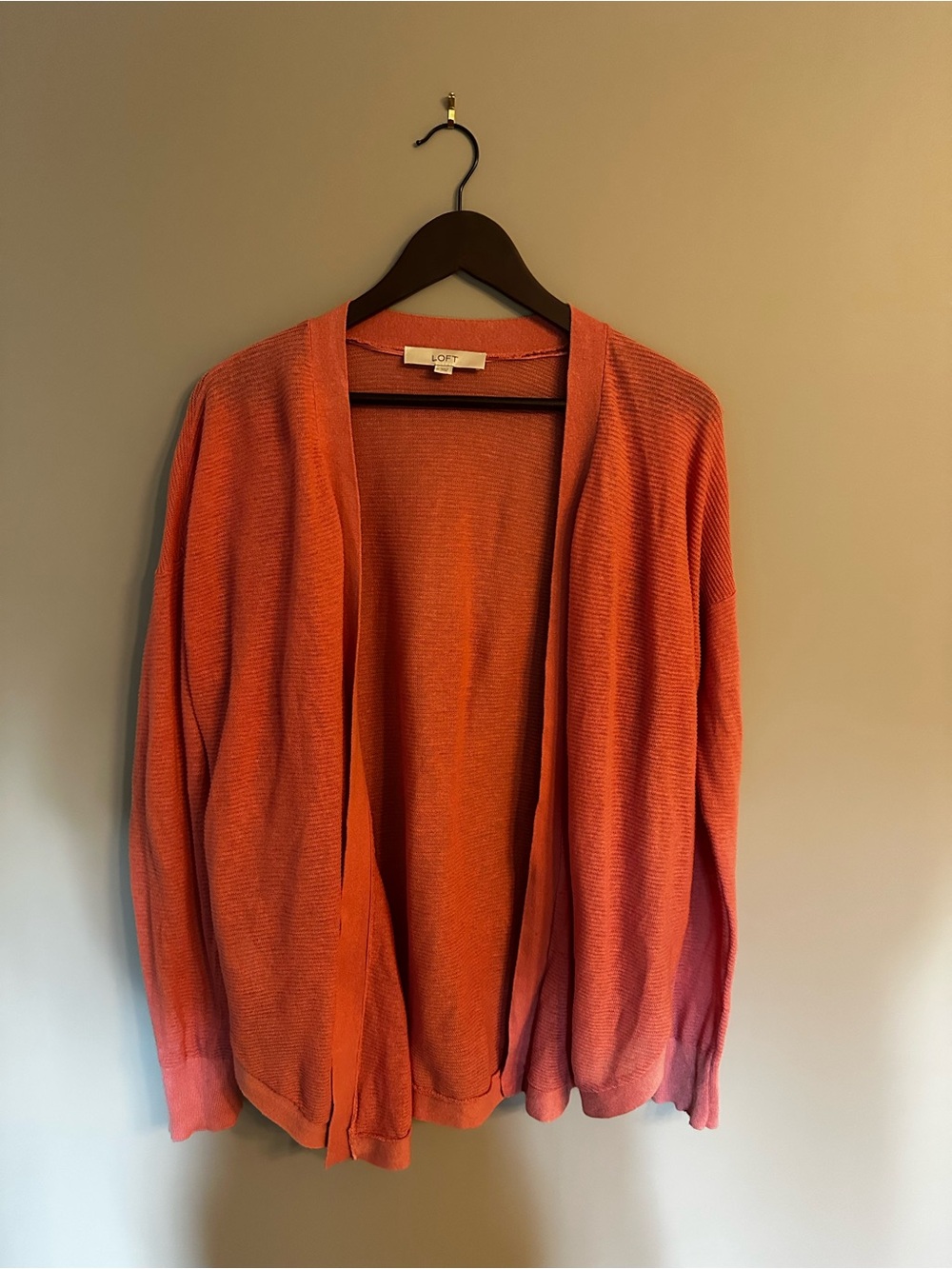 LOFT Coral Open-Front Women's Cardigan